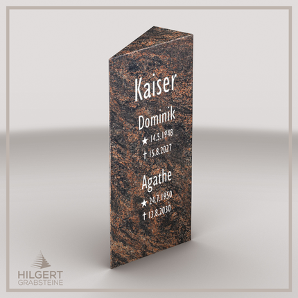 HO-LI-A039 | Hilgert Grabsteine | Stehender Grabstein aus Granit | auch als Urnengrabstein