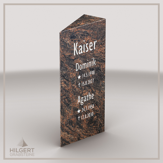 HO-LI-A039 | Hilgert Grabsteine | Stehender Grabstein aus Granit | auch als Urnengrabstein
