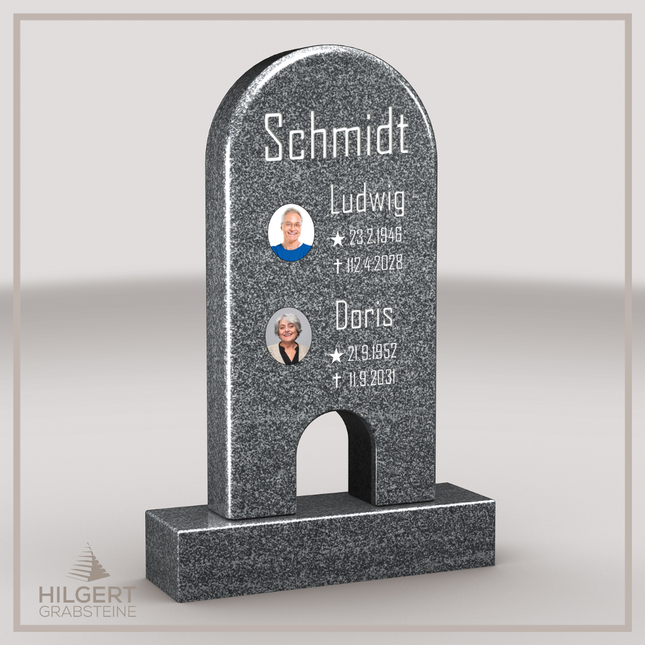 HO-LI-A040 | Hilgert Grabsteine | Stehender Grabstein aus Granit | auch als Urnengrabstein