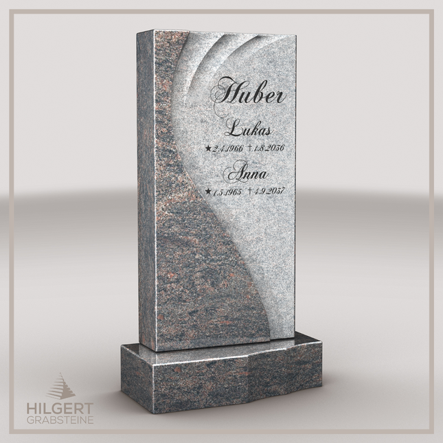 HO-LI-D160 | Hilgert Grabsteine | Stehender Grabstein aus Granit | auch als Urnengrabstein