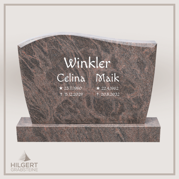 BR-DA-291 | Hilgert Grabsteine | Stehender Grabstein aus Granit