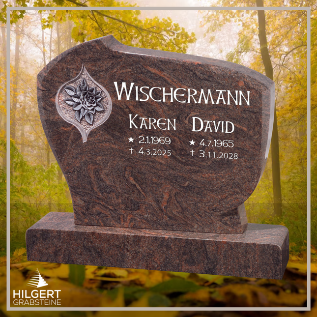 BR-GR-02176 | Hilgert Grabsteine | Stehender Grabstein aus Granit