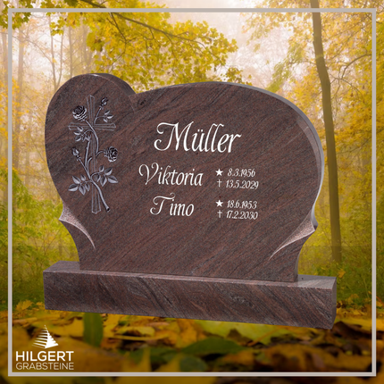 BR-GR-02282 | Hilgert Grabsteine | Stehender Grabstein aus Granit