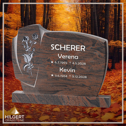 BR-GR-02419 | Hilgert Grabsteine | Stehender Grabstein aus Granit