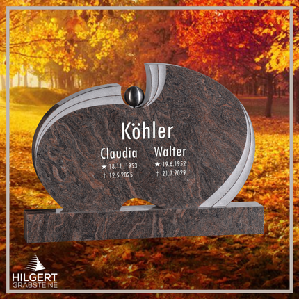 BR-GR-02609 | Hilgert Grabsteine | Stehender Grabstein aus Granit