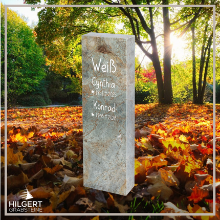 HO-DA-001 | Hilgert Grabsteine | Stehender Grabstein aus Naturstein