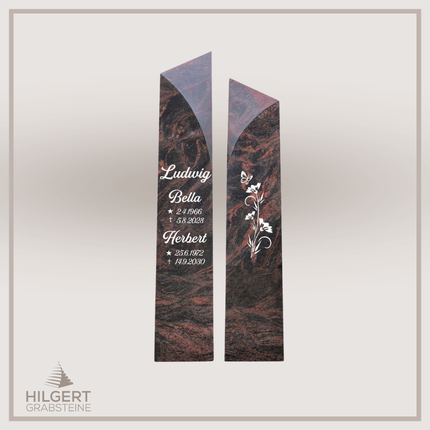 HO-DA-1302 | Hilgert Grabsteine | Stehender Grabstein aus Naturstein