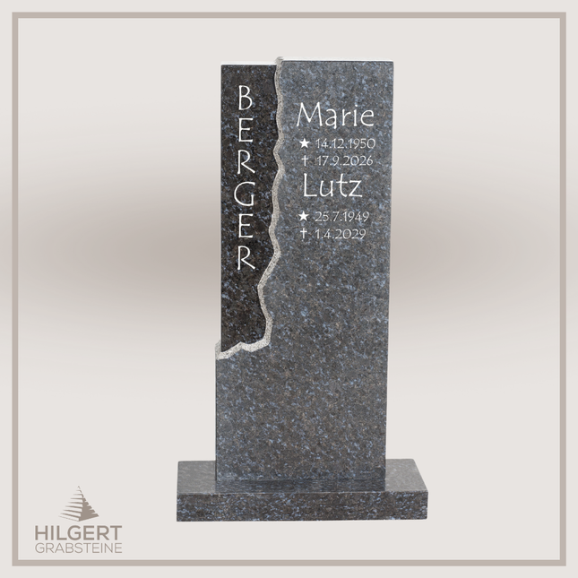 HO-DA-27-14 | Hilgert Grabsteine | Stehender Grabstein aus Naturstein