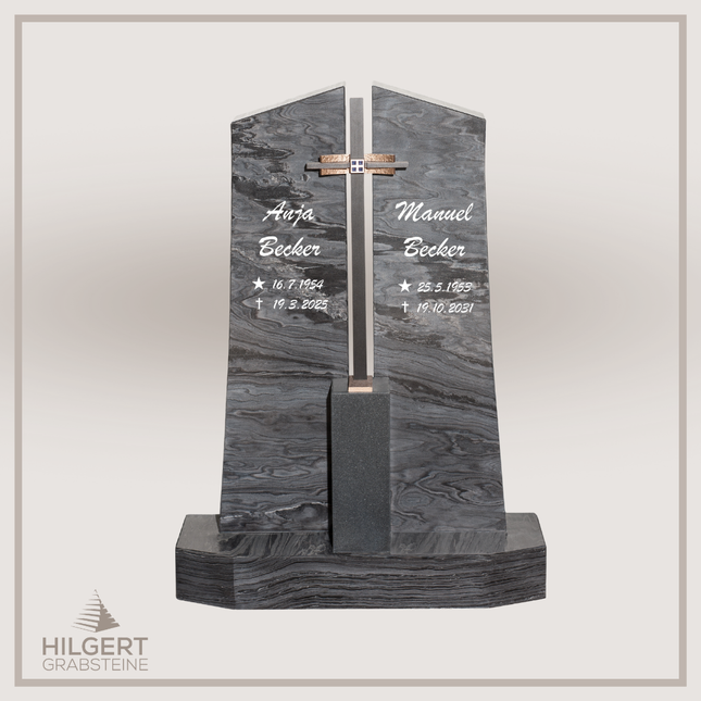 HO-DA-57-14 | Hilgert Grabsteine | Stehender Grabstein aus Naturstein