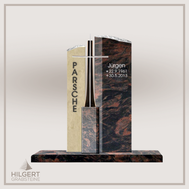 HO-DA-AB16-02 | Hilgert Grabsteine | Stehender Grabstein aus Naturstein