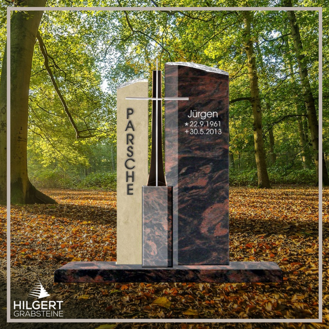 HO-DA-AB16-02 | Hilgert Grabsteine | Stehender Grabstein aus Naturstein