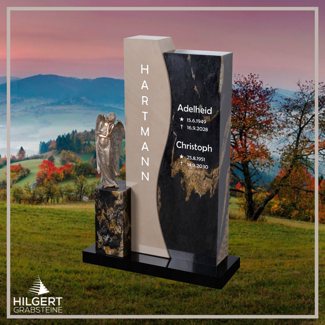 HO-DA-AB16-03 | Hilgert Grabsteine | Stehender Grabstein aus Naturstein