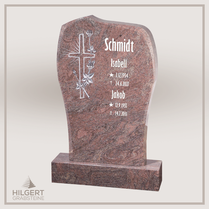 HO-GR-002281 | Hilgert Grabsteine | Stehender Grabstein aus Naturstein