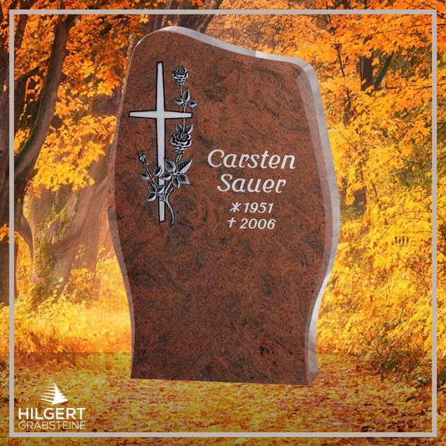 HO-GR-002390 | Hilgert Grabsteine | Stehender Grabstein aus Naturstein