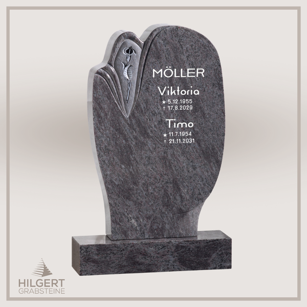 HO-GR-002398 | Hilgert Grabsteine | Stehender Grabstein aus Naturstein
