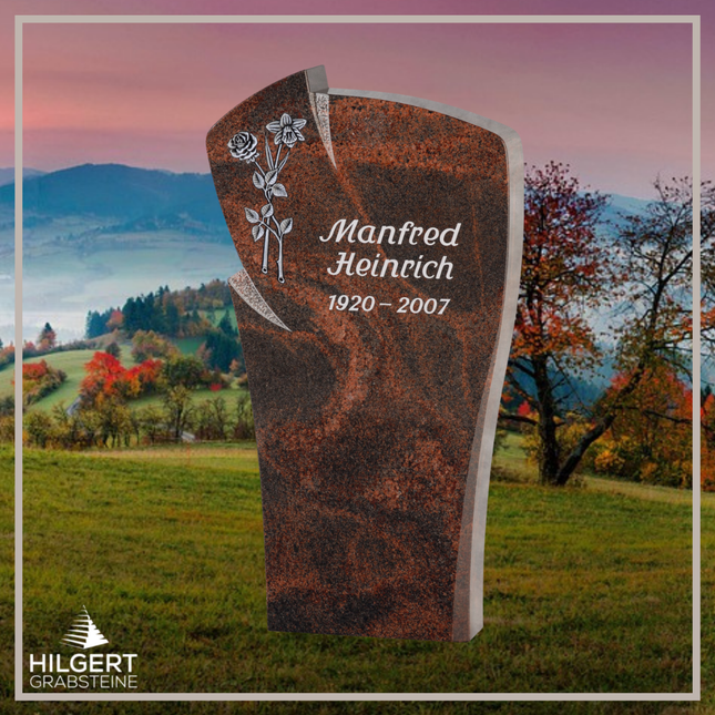 HO-GR-002470 | Hilgert Grabsteine | Stehender Grabstein aus Naturstein