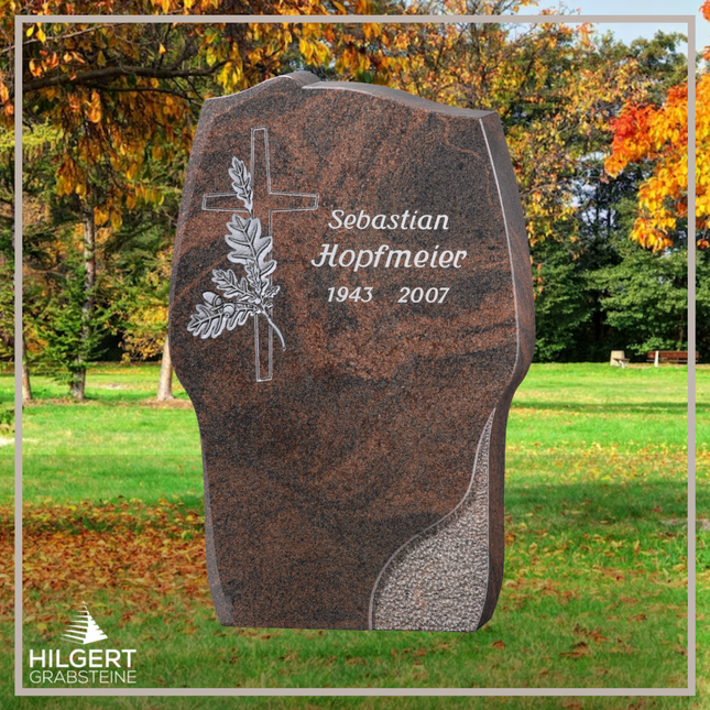 HO-GR-002515 | Hilgert Grabsteine | Stehender Grabstein aus Naturstein