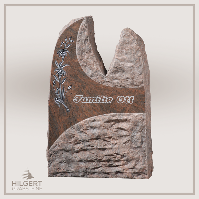 HO-GR-002537 | Hilgert Grabsteine | Stehender Grabstein aus Naturstein
