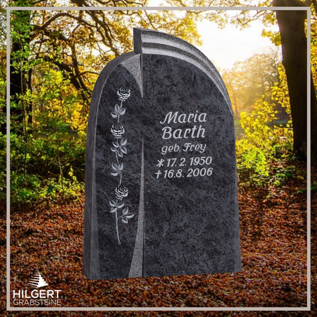 HO-GR-002543 | Hilgert Grabsteine | Stehender Grabstein aus Naturstein