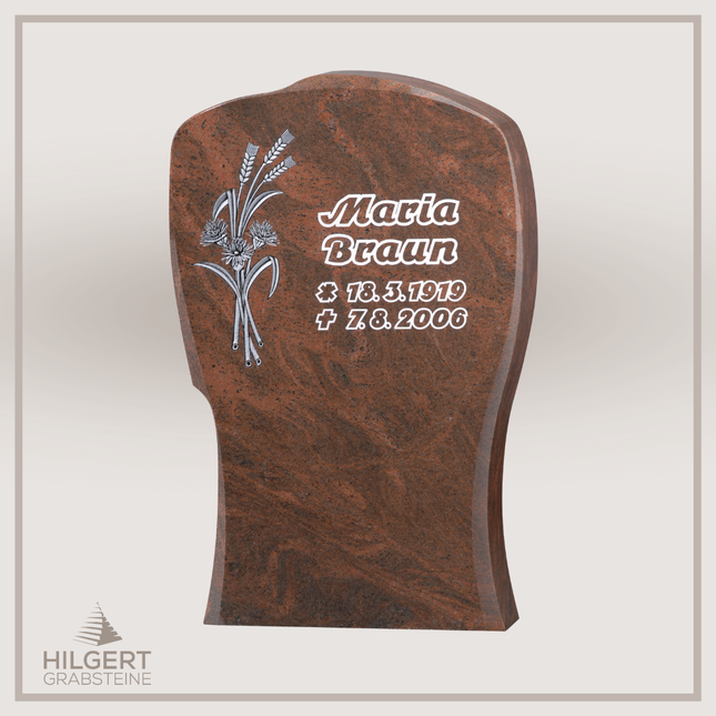 HO-GR-002568 | Hilgert Grabsteine | Stehender Grabstein aus Naturstein