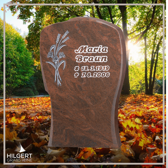 HO-GR-002568 | Hilgert Grabsteine | Stehender Grabstein aus Naturstein
