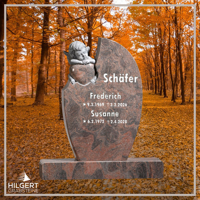 HO-GR-002816 | Hilgert Grabsteine | Stehender Grabstein aus Naturstein