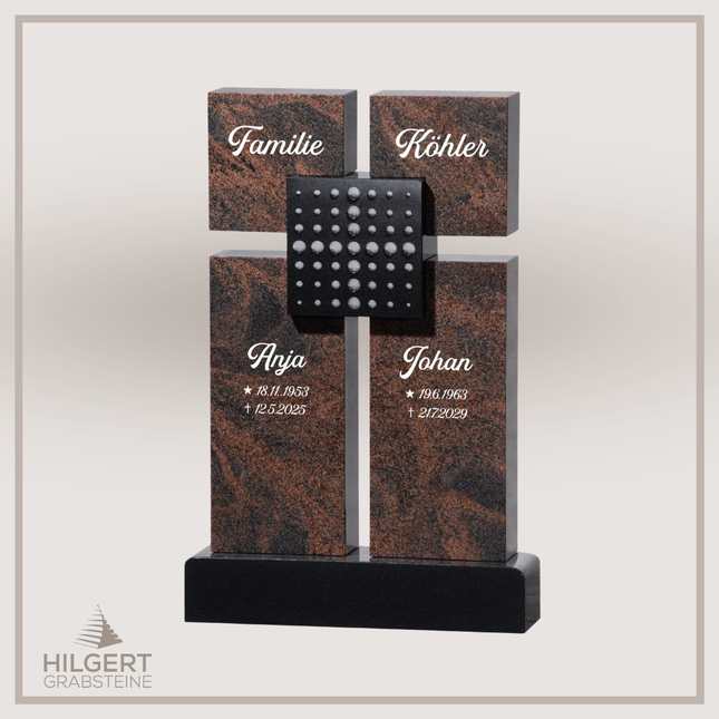 HO-GR-002880 | Hilgert Grabsteine | Stehender Grabstein aus Naturstein