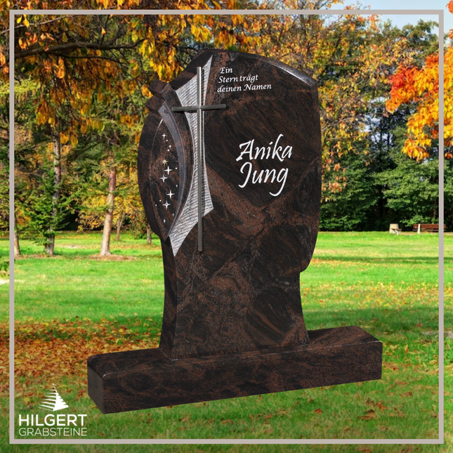 HO-GR-003099 | Hilgert Grabsteine | Stehender Grabstein aus Naturstein