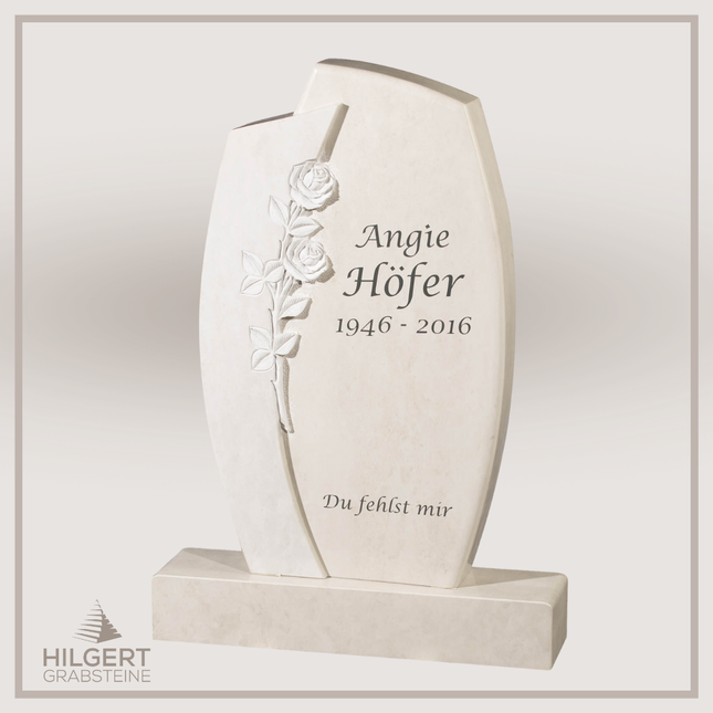 HO-GR-003115 | Hilgert Grabsteine | Stehender Grabstein aus Naturstein