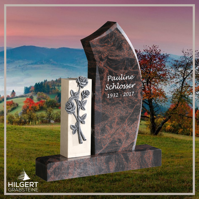 HO-GR-003172 | Hilgert Grabsteine | Stehender Grabstein aus Naturstein
