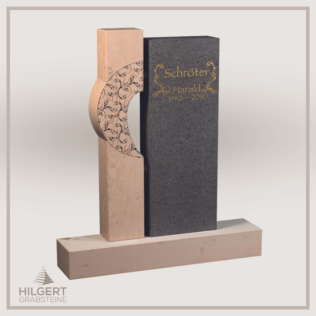 HO-GR-003283 | Hilgert Grabsteine | Stehender Grabstein aus Naturstein