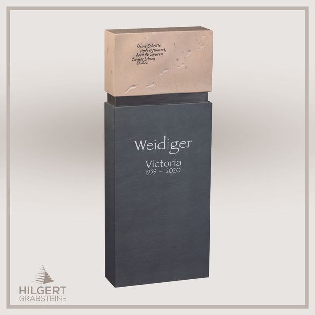 HO-GR-003287 | Hilgert Grabsteine | Stehender Grabstein aus Naturstein