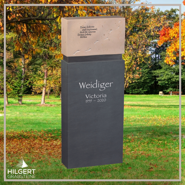 HO-GR-003287 | Hilgert Grabsteine | Stehender Grabstein aus Naturstein