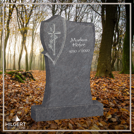 HO-GR-003318 | Hilgert Grabsteine | Stehender Grabstein aus Naturstein