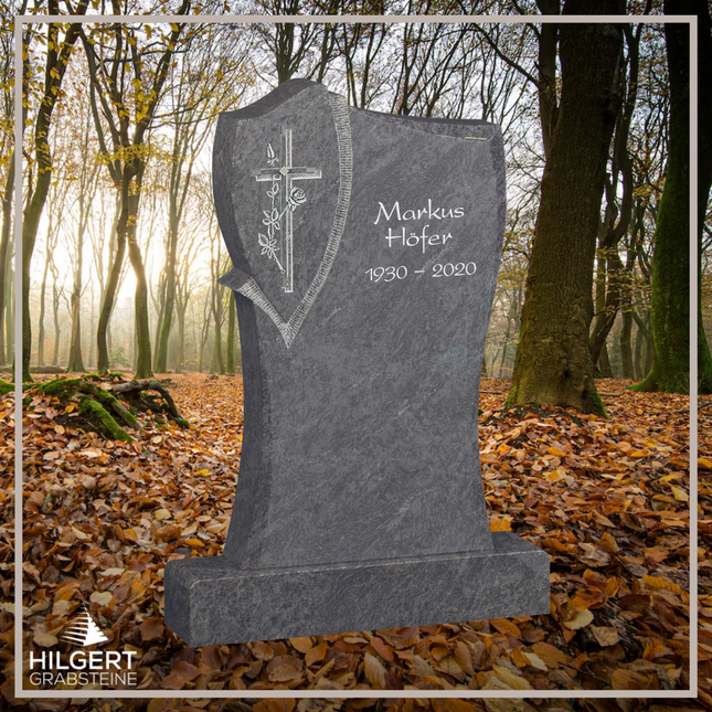 HO-GR-003318 | Hilgert Grabsteine | Stehender Grabstein aus Naturstein