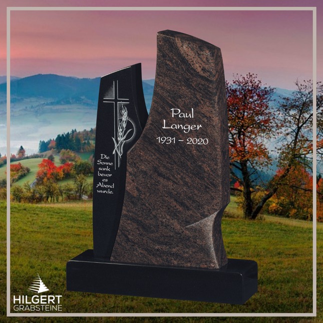 HO-GR-003327 | Hilgert Grabsteine | Stehender Grabstein aus Naturstein