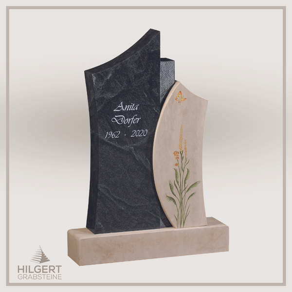 HO-GR-003335 | Hilgert Grabsteine | Stehender Grabstein aus Naturstein