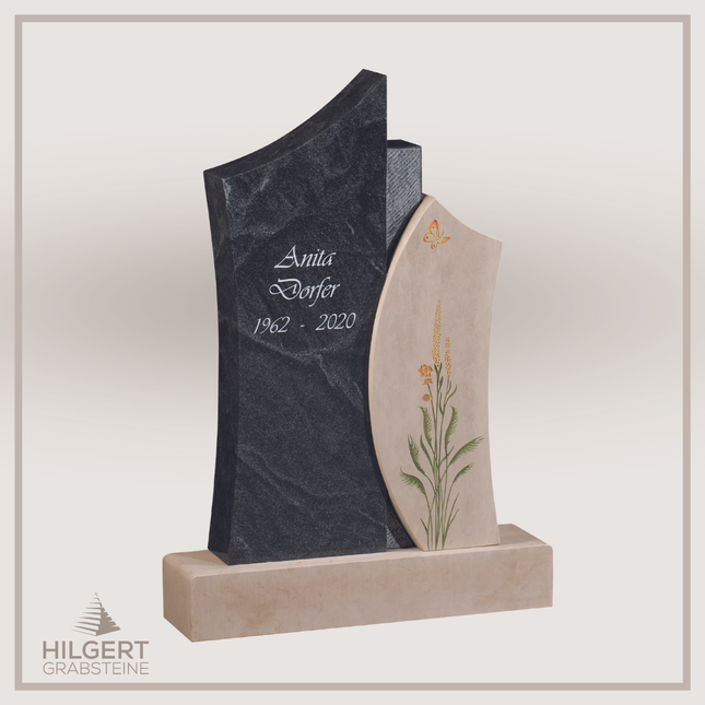 HO-GR-003335 | Hilgert Grabsteine | Stehender Grabstein aus Naturstein
