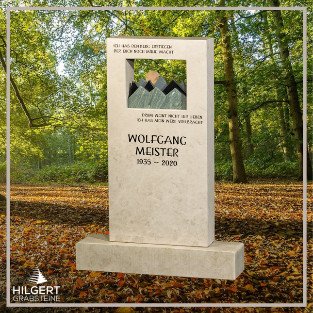 HO-GR-003349 | Hilgert Grabsteine | Stehender Grabstein aus Naturstein