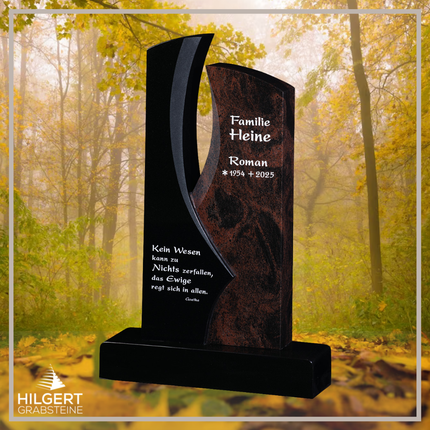 HO-GR-003364 | Hilgert Grabsteine | Stehender Grabstein aus Naturstein