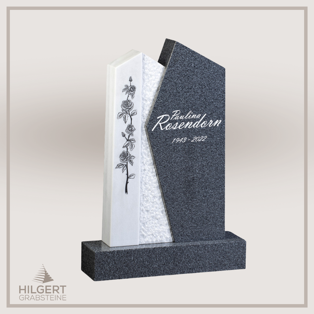 HO-GR-003379 | Hilgert Grabsteine | Stehender Grabstein aus Naturstein