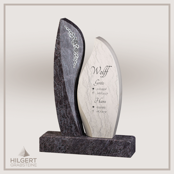 HO-GR-003380 | Hilgert Grabsteine | Stehender Grabstein aus Naturstein