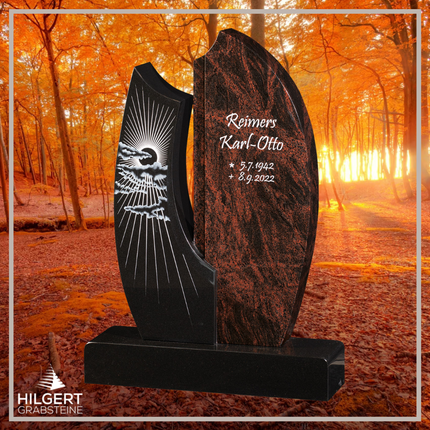 HO-GR-003385 | Hilgert Grabsteine | Stehender Grabstein aus Naturstein
