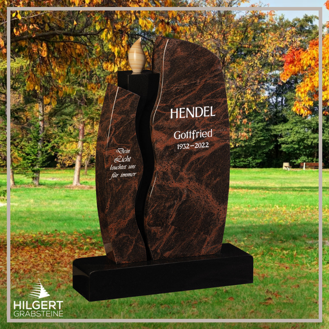 HO-GR-003386 | Hilgert Grabsteine | Stehender Grabstein aus Naturstein