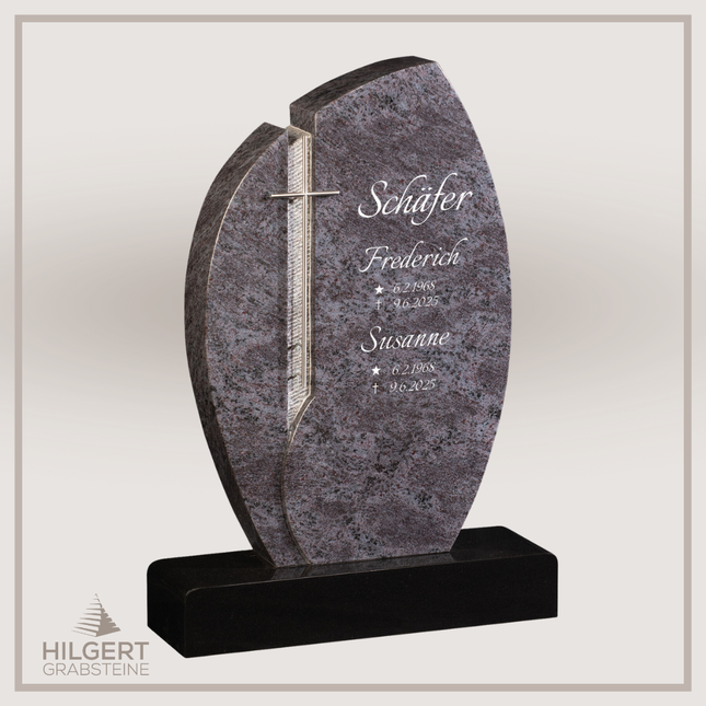 HO-GR-003388 | Hilgert Grabsteine | Stehender Grabstein aus Naturstein