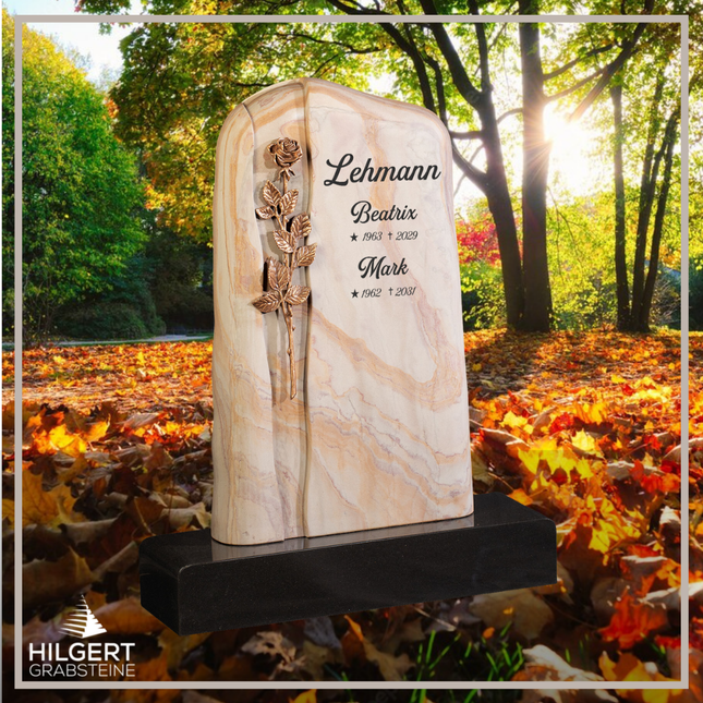 HO-GR-003407 | Hilgert Grabsteine | Stehender Grabstein aus Naturstein