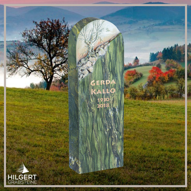 HO-HA-A24-W18 | Hilgert Grabsteine | Stehender Grabstein aus Naturstein