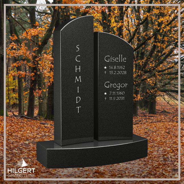 HO-LI-C007 | Hilgert Grabsteine | Stehender Grabstein aus Granit | auch als Urnengrabstein