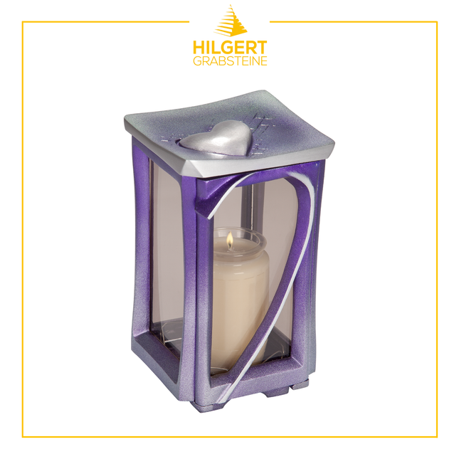 LA-PL-57170-violettsilber | Laterne | Hilgert Grabsteine