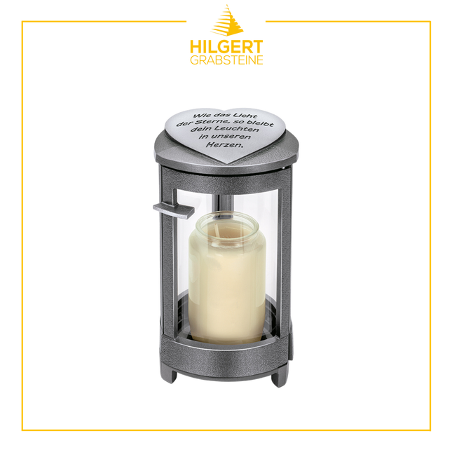 LA-ST-40403-alu-wiesener | Grablaterne | Hilgert Grabsteine